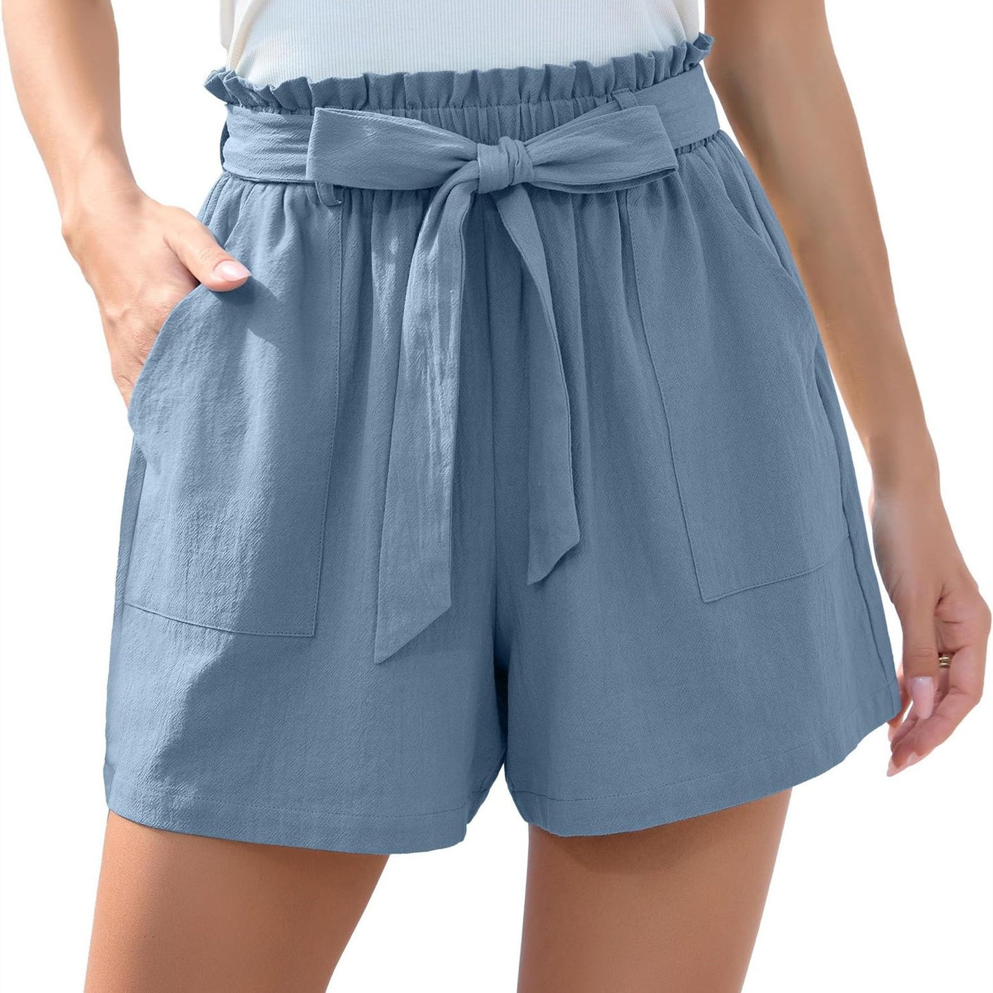Short tendance avec nœud à la taille