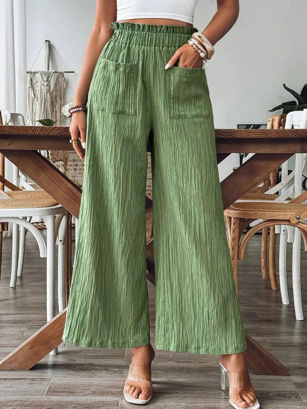 Pantalon Palazzo décontracté pour femme – Style polyvalent et confortable