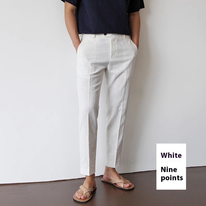 Pantalon décontracté en coton et lin pour homme — Confort et style respirants
