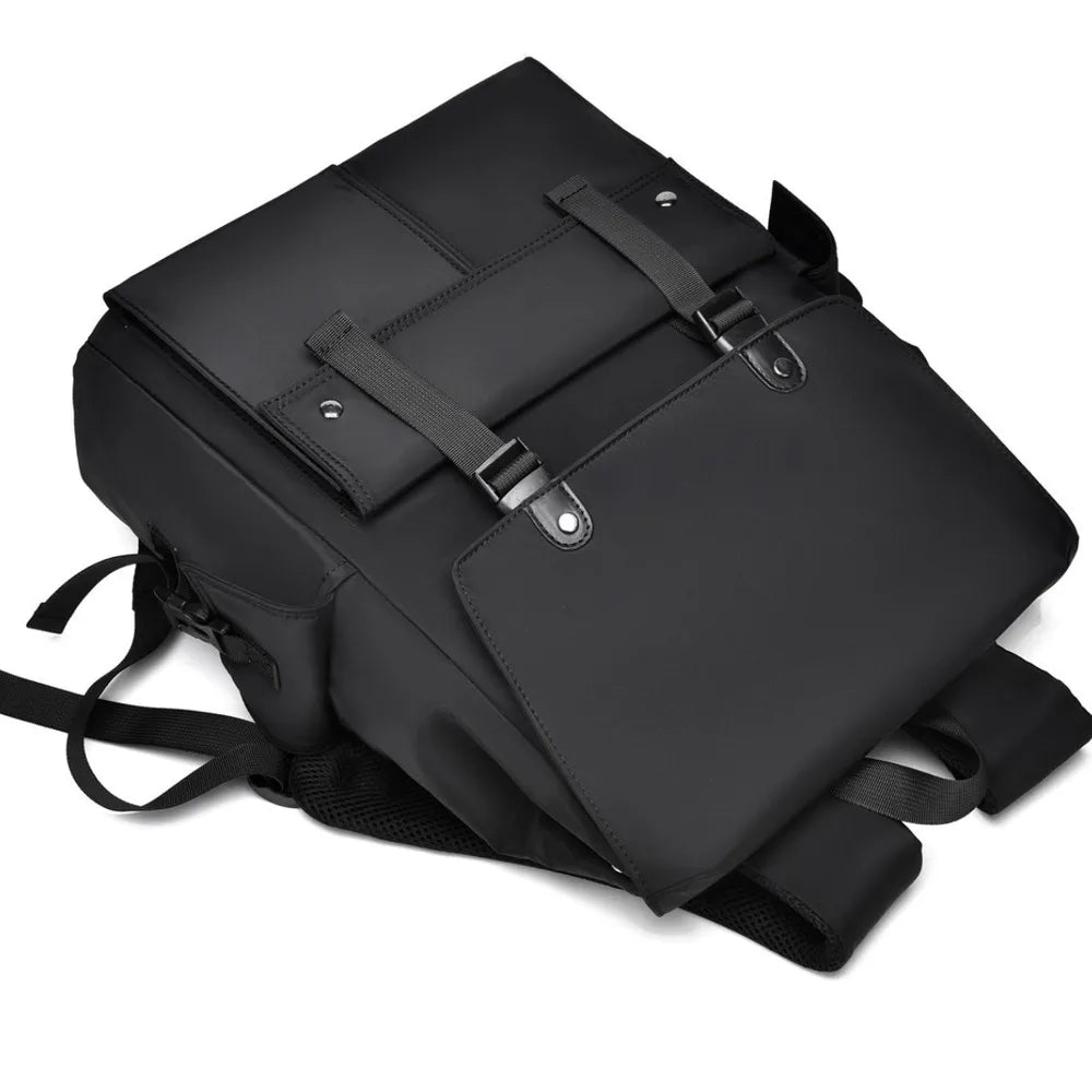 Faux Leather Backpack with Multiple Pockets – Urban Style and Functionality