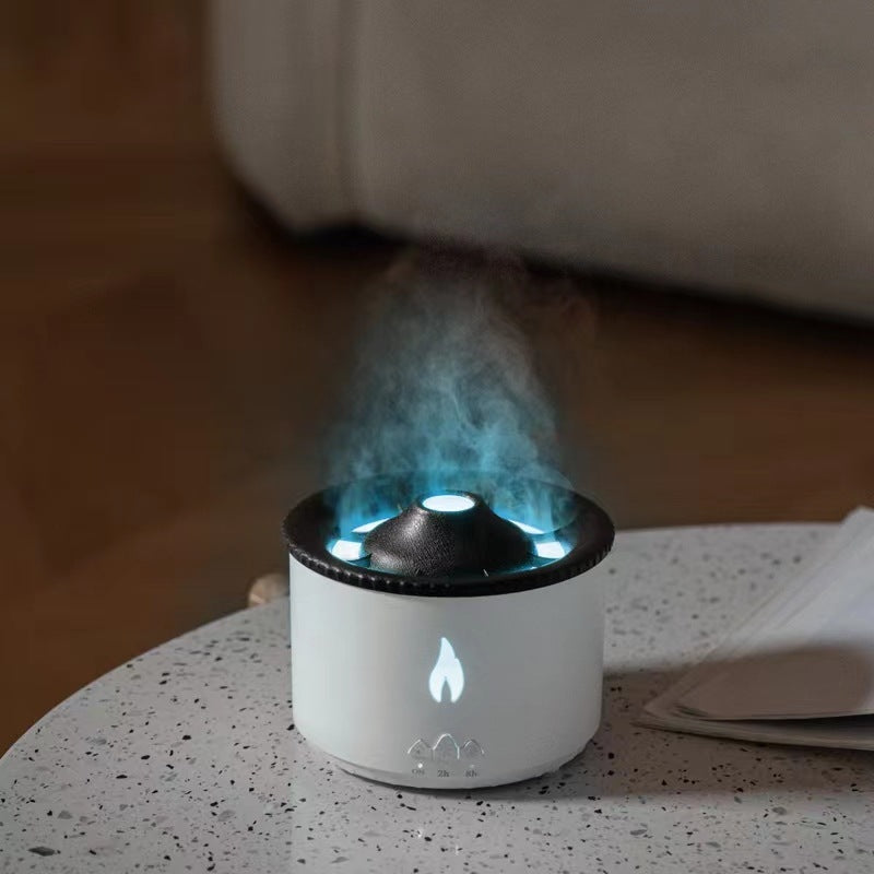 Diffuseur d'huiles essentielles et humidificateur à ultrasons — Motif volcan et méduses