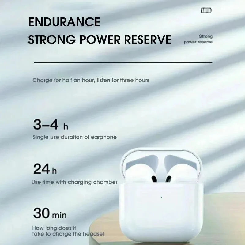 Écouteurs sans fil TWS Pro 4, Bluetooth 5.3, étanches, avec micro, pour Xiaomi iPhone Pro4, jeux vidéo