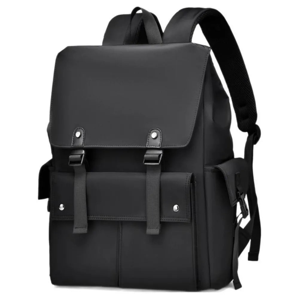 Faux Leather Backpack with Multiple Pockets – Urban Style and Functionality