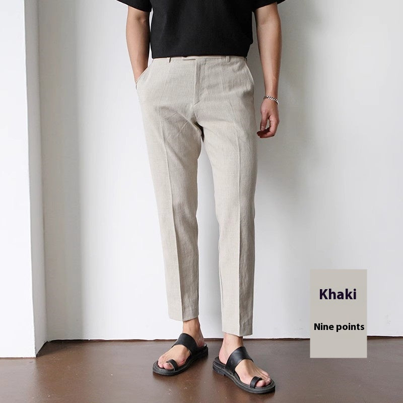 Pantalon décontracté en coton et lin pour homme — Confort et style respirants