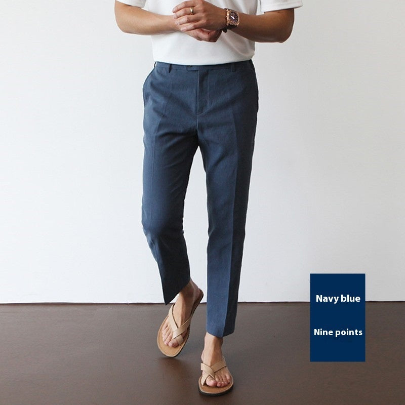 Pantalon décontracté en coton et lin pour homme — Confort et style respirants