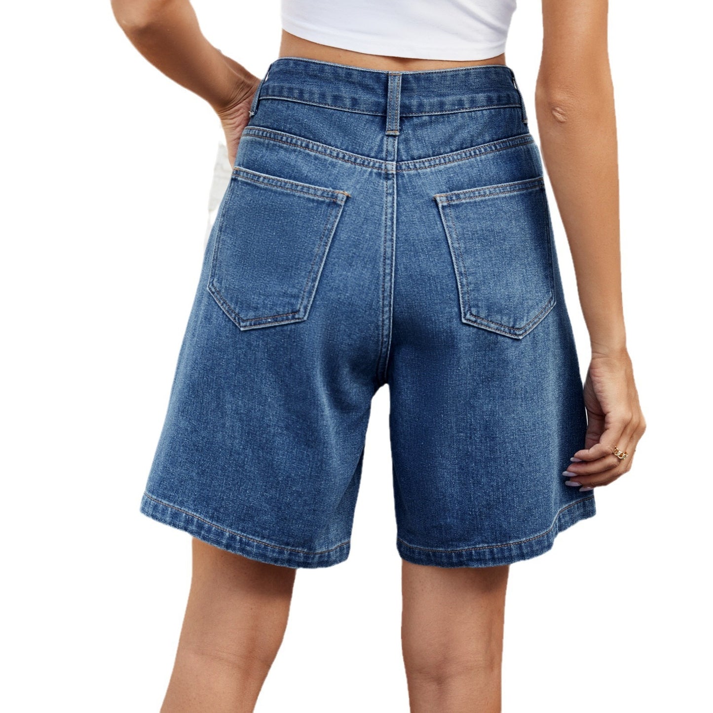 Bermuda en jean à taille ajustable – Les essentiels de l'été