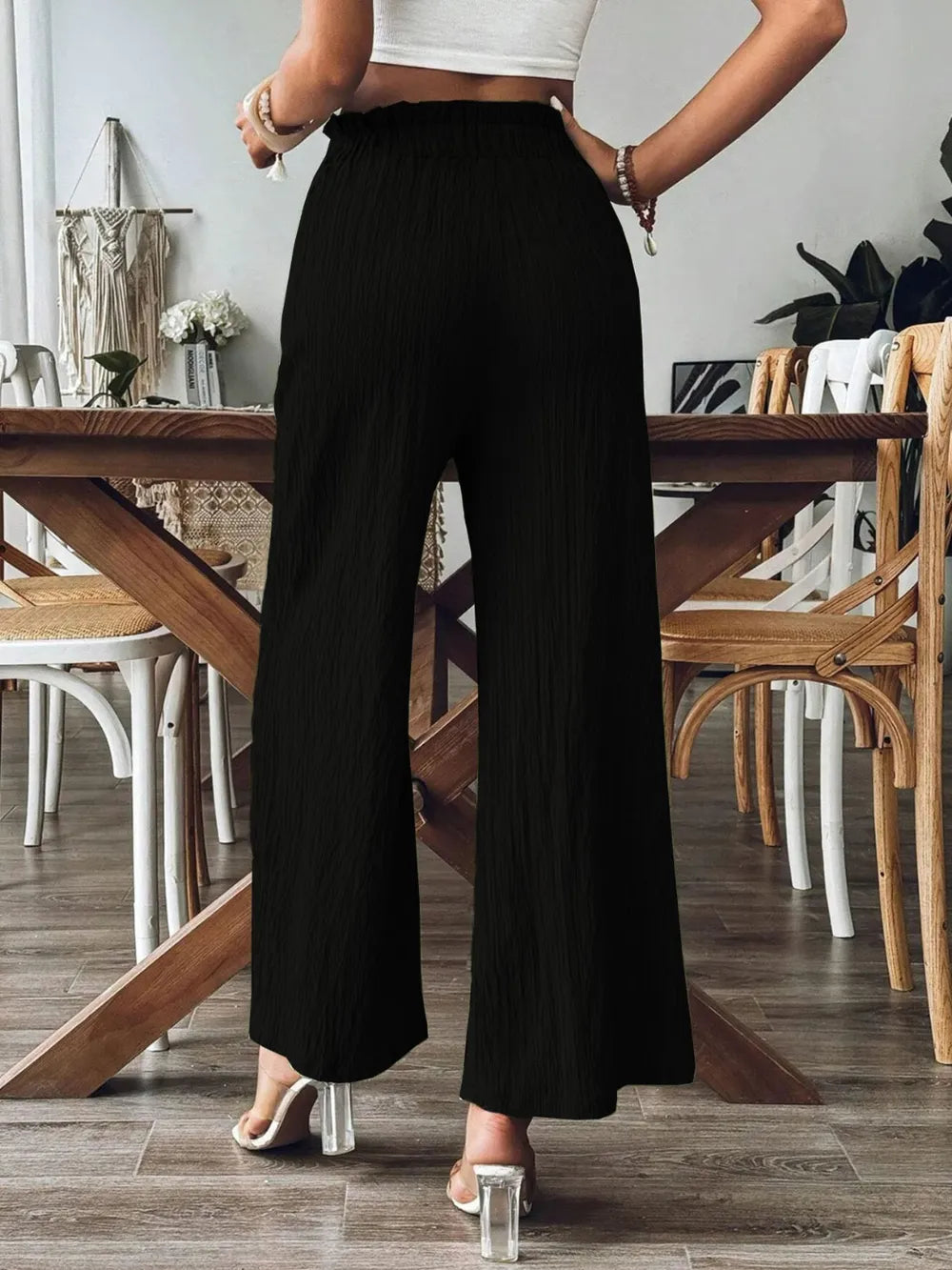 Pantalon Palazzo décontracté pour femme – Style polyvalent et confortable