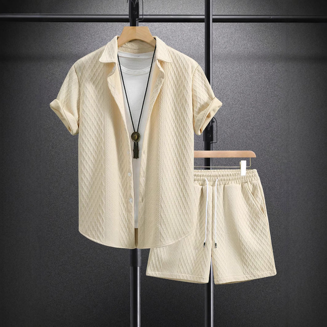 Ensemble décontracté pour homme — Chemise à manches courtes et short