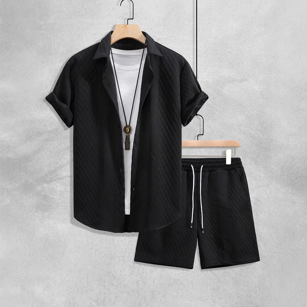 Ensemble décontracté pour homme — Chemise à manches courtes et short