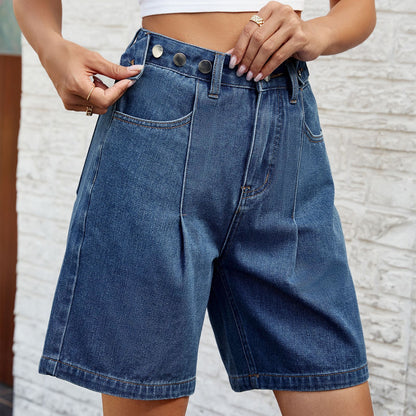 Bermuda en jean à taille ajustable – Les essentiels de l'été