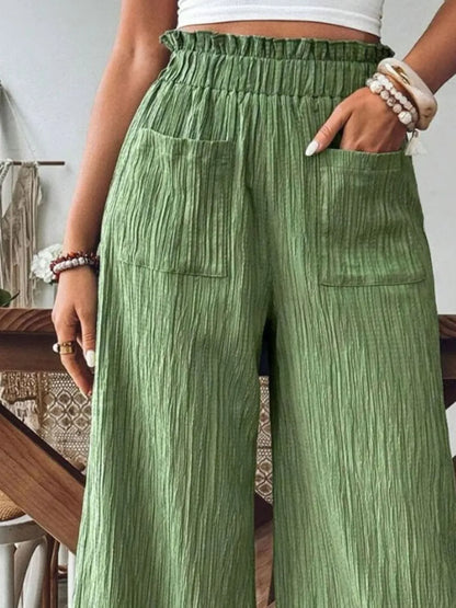 Pantalon Palazzo décontracté pour femme – Style polyvalent et confortable