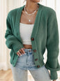 Cardigan tricoté – Style surdimensionné, fermeture à boutons, doux et confortable