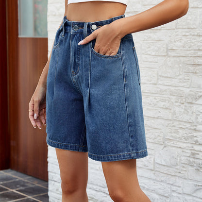 Bermuda en jean à taille ajustable – Les essentiels de l'été