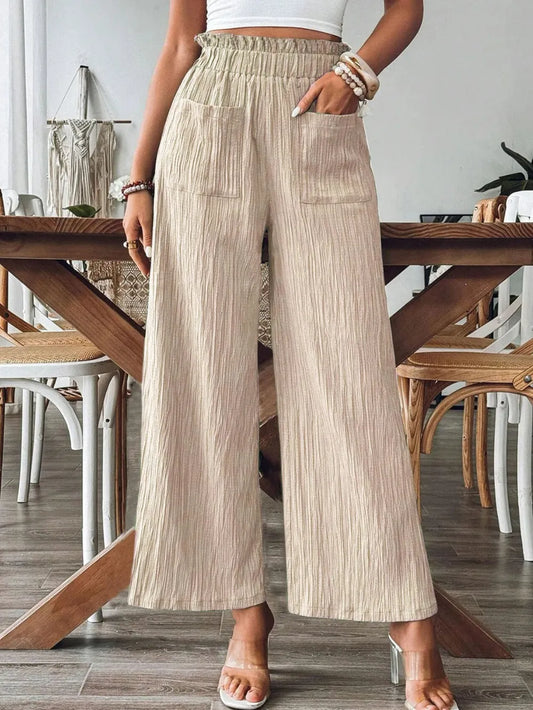 Pantalon Palazzo décontracté pour femme – Style polyvalent et confortable