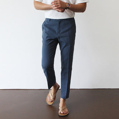 Pantalon décontracté en coton et lin pour homme — Confort et style respirants