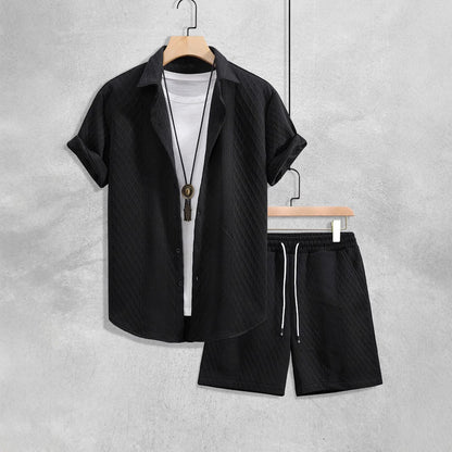 Ensemble décontracté pour homme — Chemise à manches courtes et short