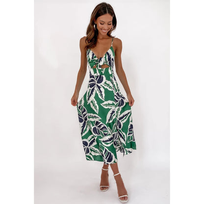 Vestido de Mujer con Escote Anudado y Tirantes – Toque Dulce y Femenino