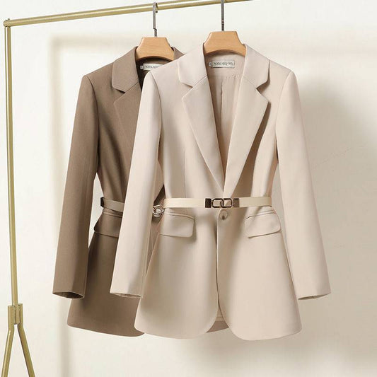 Manteau mi-long à taille ajustée New Temperament pour femme