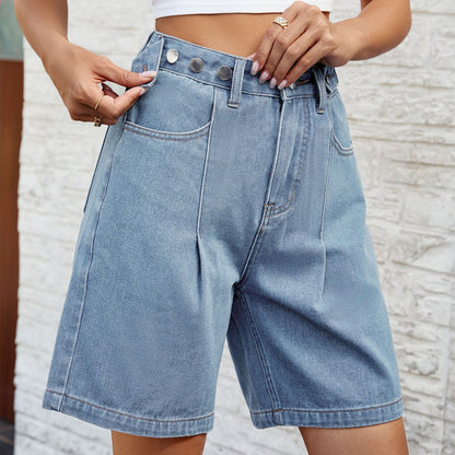 Bermuda en jean à taille ajustable – Les essentiels de l'été